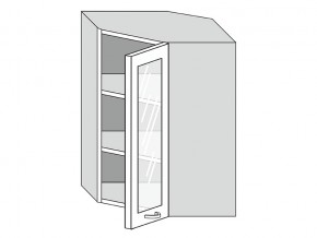 19.60.3у Шкаф настенный (h=913) угловой на 600мм со стекл. дверцей в Кыштыме - kyshtym.magazin-mebel74.ru | фото
