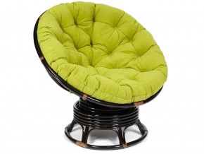 Кресло-качалка Papasan w 23/01 B с подушкой Antique brown, флок Олива в Кыштыме - kyshtym.magazin-mebel74.ru | фото