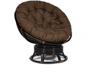 Кресло-качалка Papasan w 23/01 B с подушкой Antique brown, ткань Коричневый в Кыштыме - kyshtym.magazin-mebel74.ru | фото