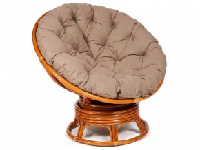 Кресло-качалка Papasan w 23/01 B с подушкой Cognac, экошерсть Коричневый в Кыштыме - kyshtym.magazin-mebel74.ru | фото