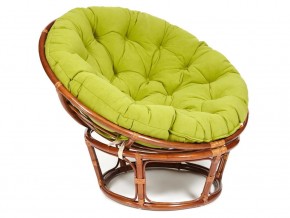 Кресло Papasan 23/01 W с подушкой Pecan, флок Олива в Кыштыме - kyshtym.magazin-mebel74.ru | фото