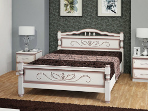 Кровать Карина-5 1600 Дуб молочный в Кыштыме - kyshtym.magazin-mebel74.ru | фото