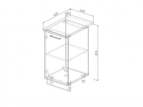 Н 40 Модуль нижний Без Столешницы МН 40 в Кыштыме - kyshtym.magazin-mebel74.ru | фото