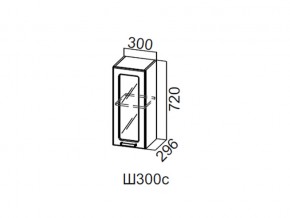 Ш300с/720 Шкаф навесной 300/720 (со стеклом) в Кыштыме - kyshtym.magazin-mebel74.ru | фото