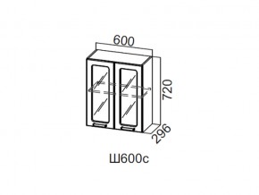 Ш600с/720 Шкаф навесной 600/720 (со стеклом) в Кыштыме - kyshtym.magazin-mebel74.ru | фото