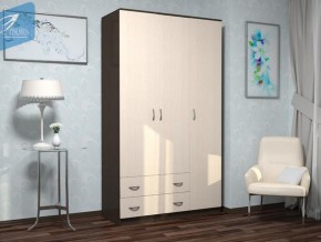 Шкаф Комфорт №10 1200 венге-дуб молочный в Кыштыме - kyshtym.magazin-mebel74.ru | фото