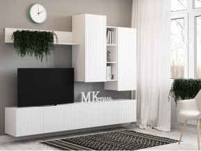 Стенка НМ-001 Сканди МДФ фасад белый в Кыштыме - kyshtym.magazin-mebel74.ru | фото